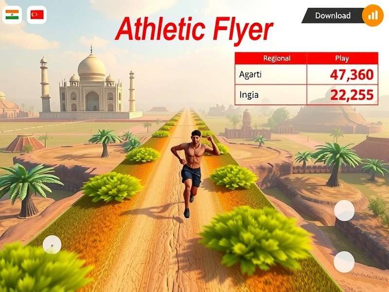 Indian Athletic Flyer showing different regional language options